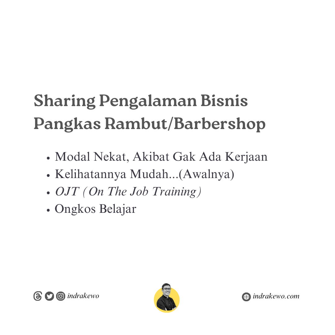 Read more about the article Sharing Pengalaman Bisnis Pangkas Rambut/Barbershop